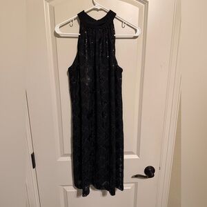 Laundry By Shelli Segal Black Sequin Backless Dress